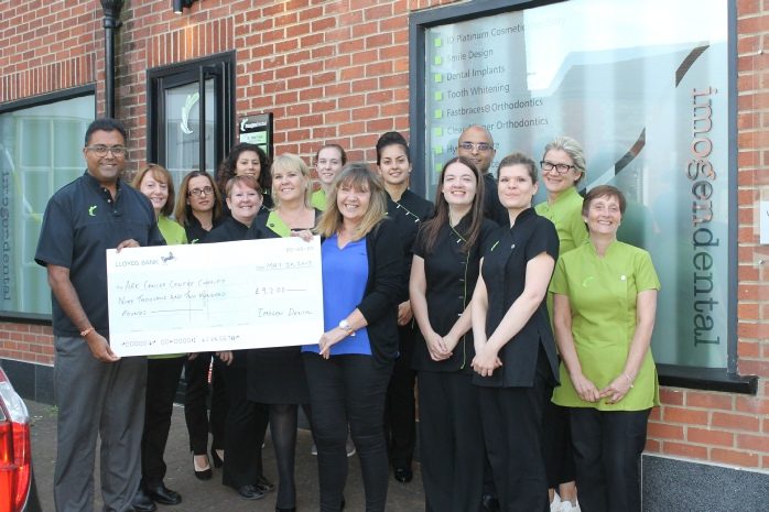 Charity cheque presentation
